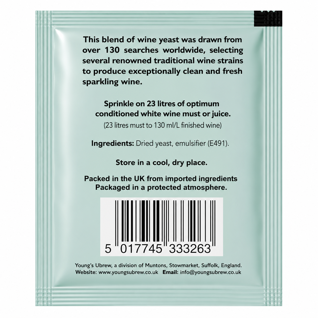 Youngs Sparkling Wine Yeast 5g Sachet