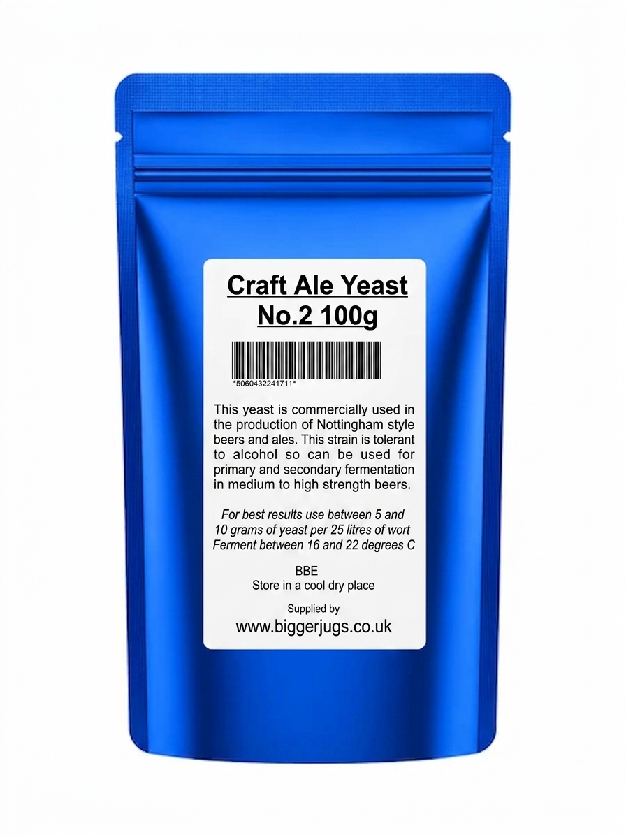 Blue Packet No.2 Craft Ale Yeast 100g - Supplied in Resealable Pouch