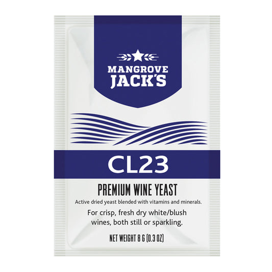 Mangrove Jack's Premium CL23 Wine Yeast 8g Sachet - For Dry White / Blush Wines Still & Sparkling