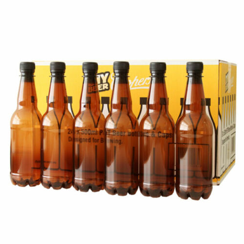 Coopers Amber PET Bottles 500ml (Box of 24) - With Tamper Evident Caps