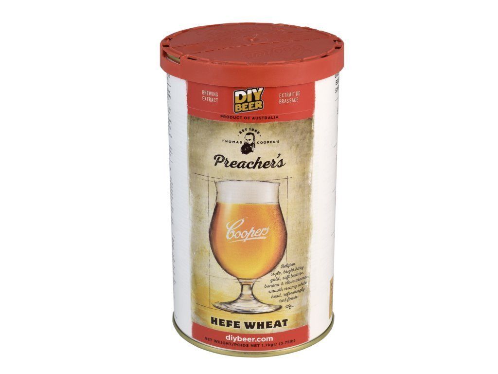 Coopers - Preacher's Hefe Wheat Beer 1.7Kg 40 Pint Beer Kit