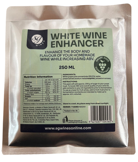 SG Wines White Wine Enhancer 250ml Pouch - White Grape Juice Concentrate