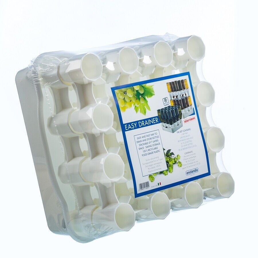 Easy Drainer - Bottle Drainer Set With Drip Tray And 2 Bottle Racks
