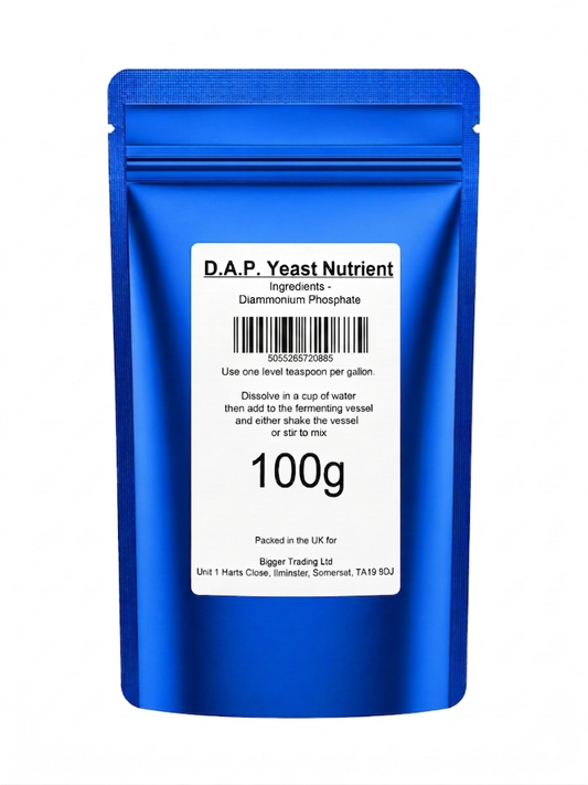Yeast Nutrient Diammonium Phosphate (D.A.P.) 100g - Supplied in Resealable Pouch - For Rapid & Complete Fermentation