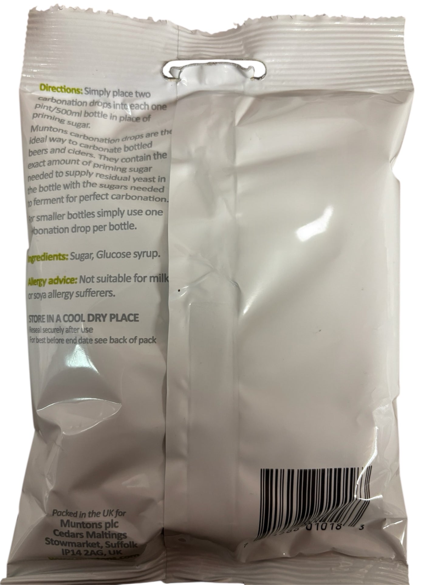 Muntons Carbonation Drops 160g - Pack of Approximately 80 Drops For Up To 40 x 1 Pint / 500ml Bottles