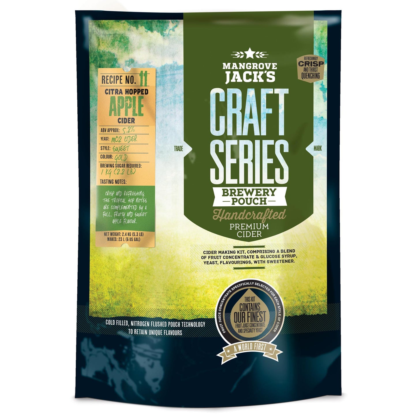 Mangrove Jack's Craft Series Dry Hopped Apple 40 Pint Cider Kit 2.4Kg