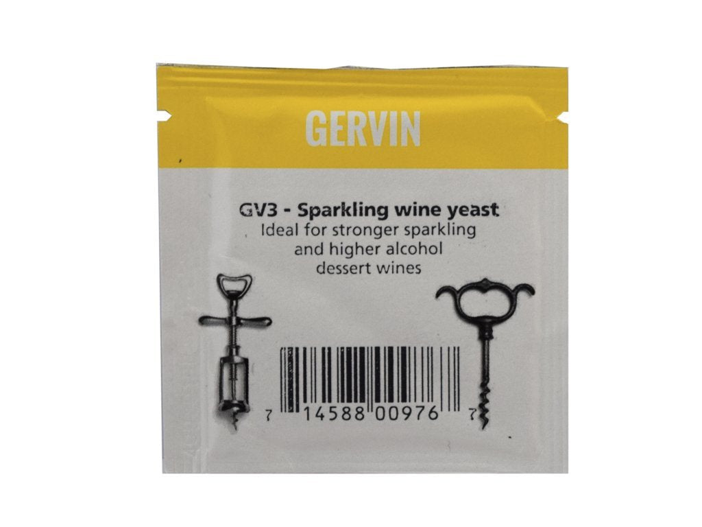 Gervin GV3 Sparkling Wine Yeast 5g Sachet - For Stronger Sparkling & Higher Alcohol Dessert Wines