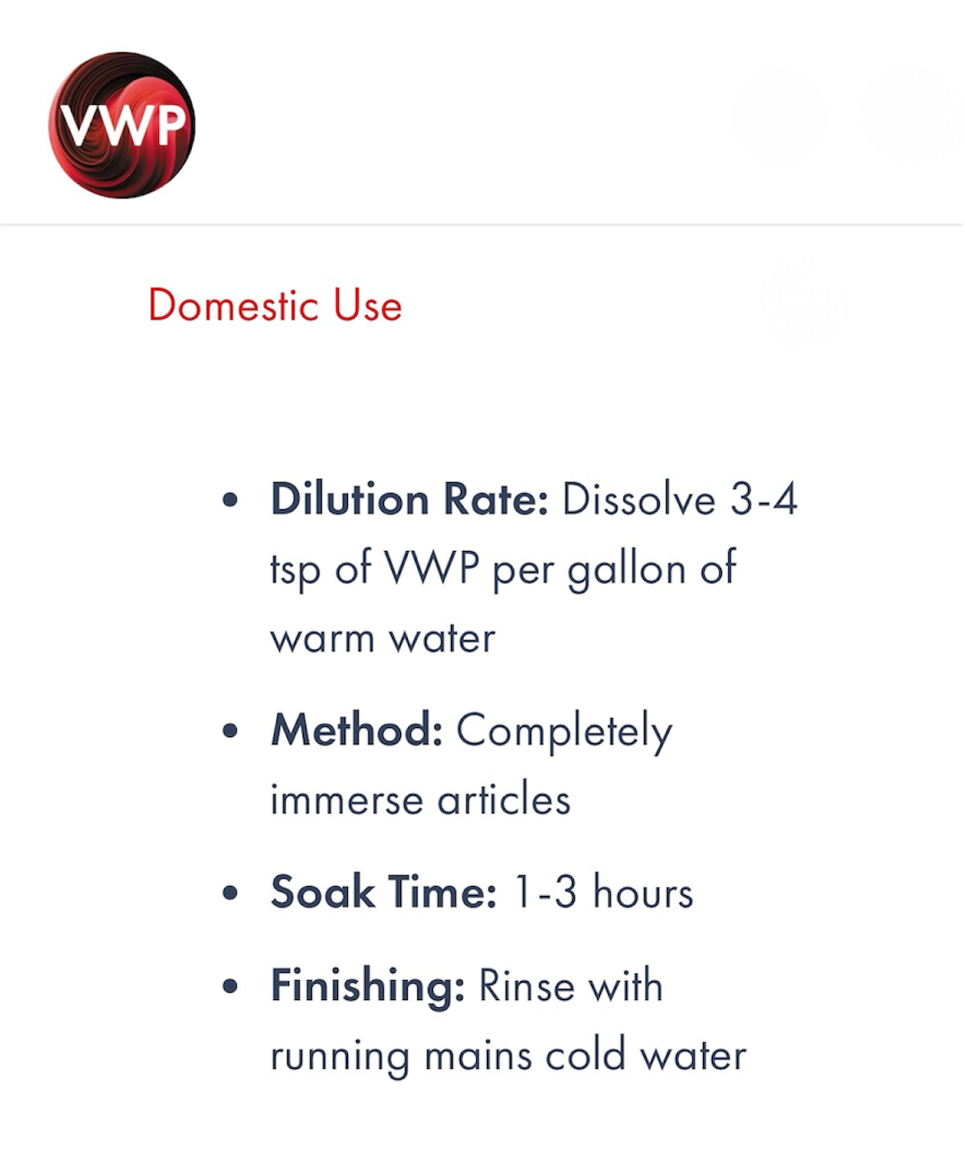 VWP Cleaner Steriliser 400g Tub Sanitiser Stain Remover For Cleaning