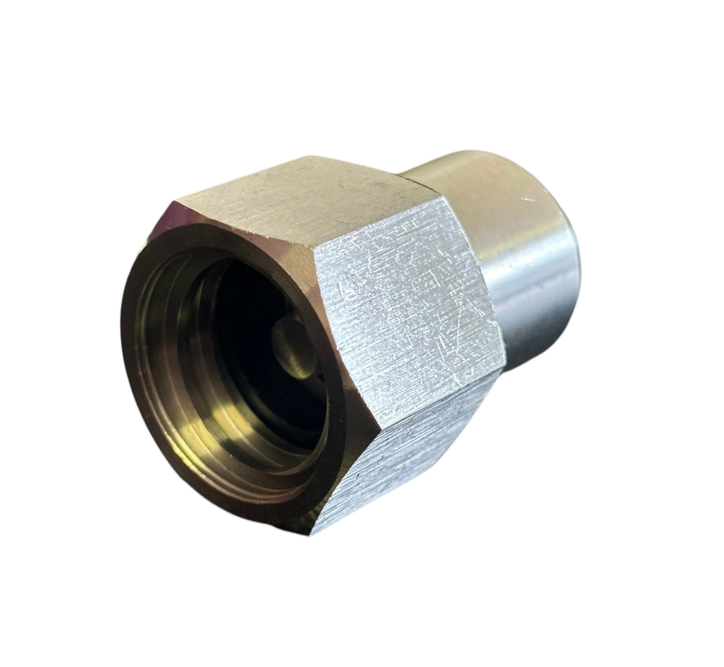 S30 Valve to Soda Stream Style CO2 Canister Adapter - For Use With Both 2" Caps & King Keg 4" Pressure Barrel Caps