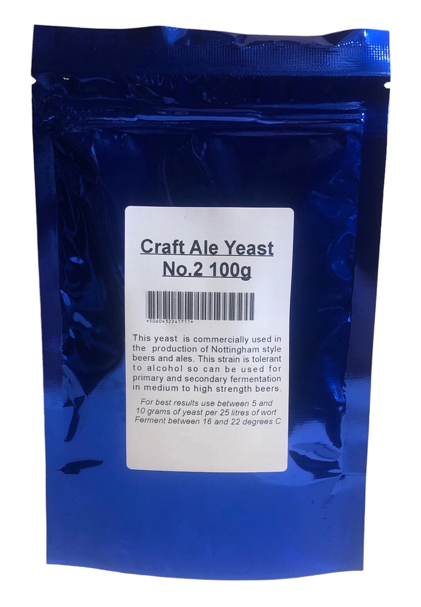 Blue Packet No.2 Craft Ale Yeast 100g - Supplied in Resealable Pouch