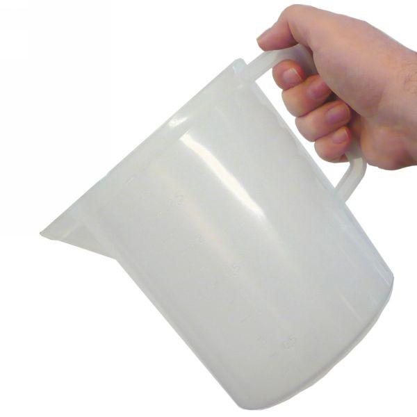 Jug Plastic 6 Pint (3 Litre) - Large Strong Heavy Duty Food Grade