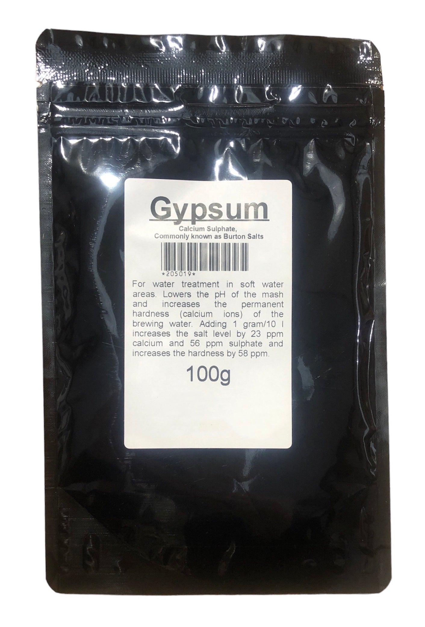 Gypsum Top Food Grade 100g - Supplied in Resealable Pouch - For Homebrew Beers, Wines &  Tofu Making