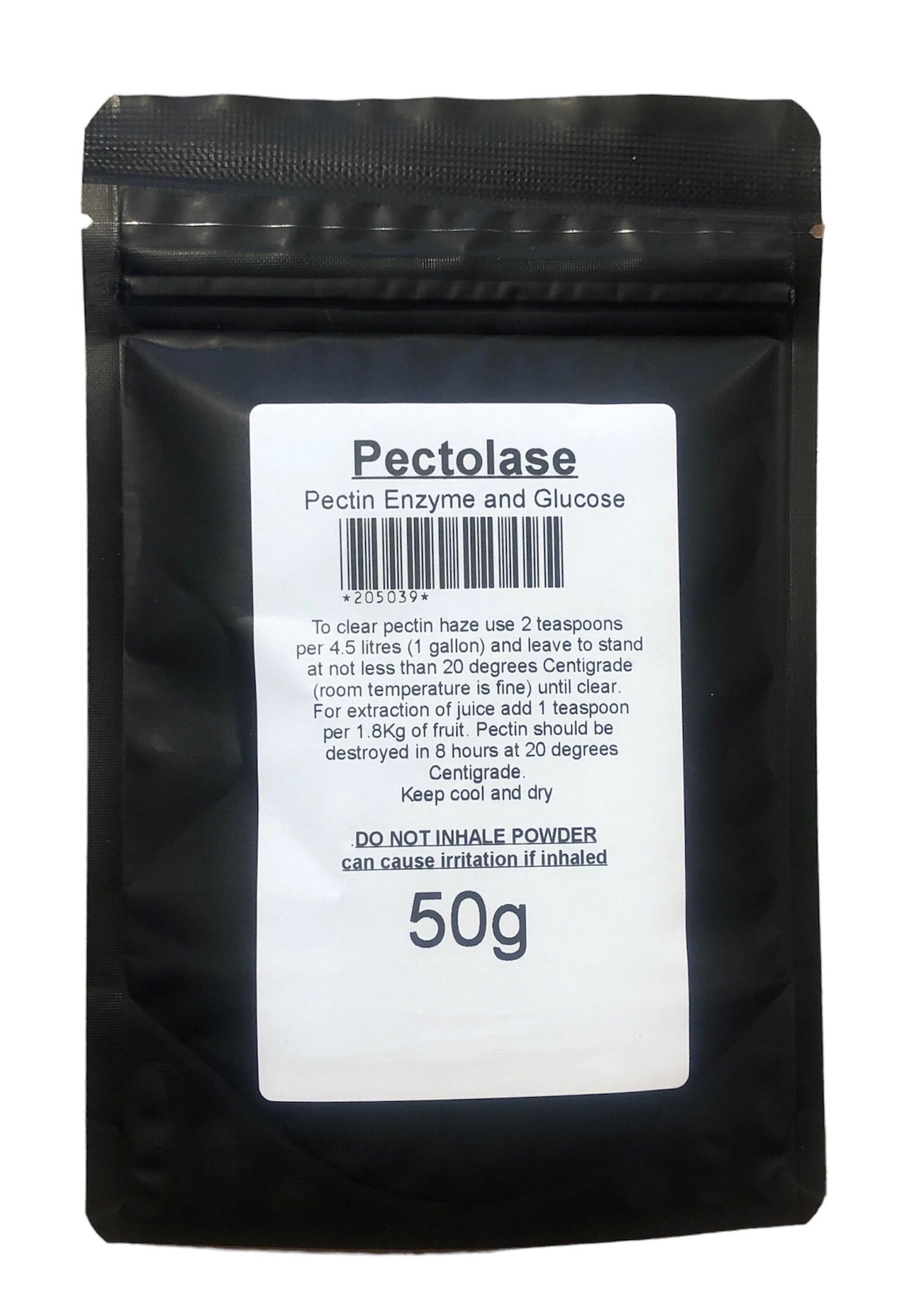 Pectolase 50g - Supplied in Resealable Pouch - Wine Making Juice Extraction & Helps Avoid Pectin Haze