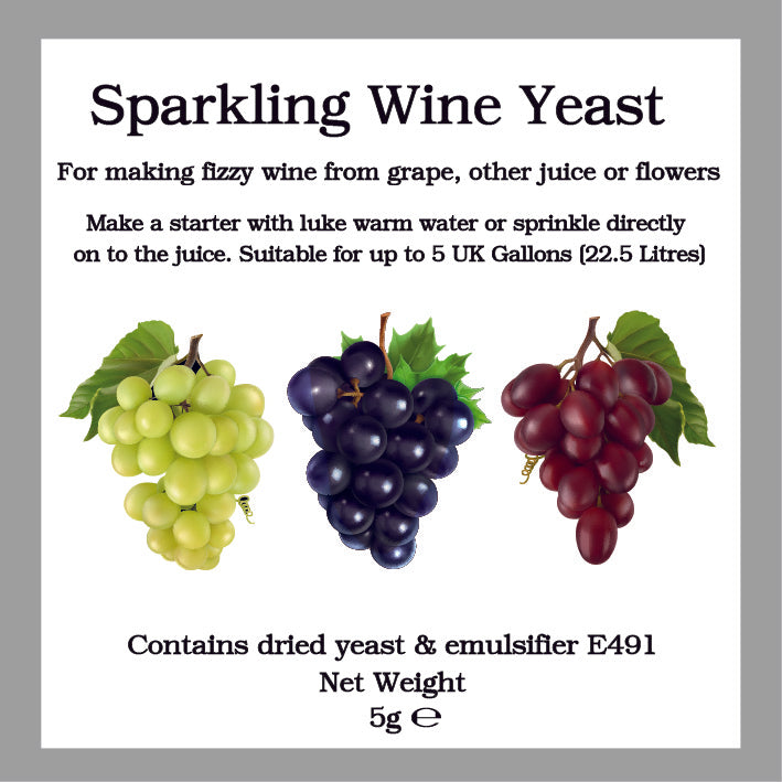Sparkling Wine Yeast 5g Sachet - Also For Restarting Stuck Fermentations