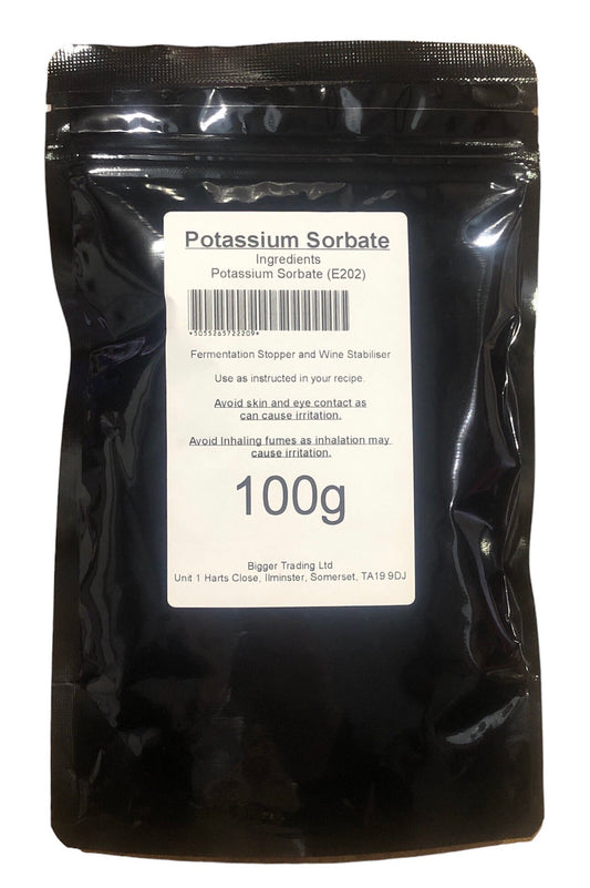 Fermentation Stopper (Potassium Sorbate) 100g - Supplied in Resealable Pouch