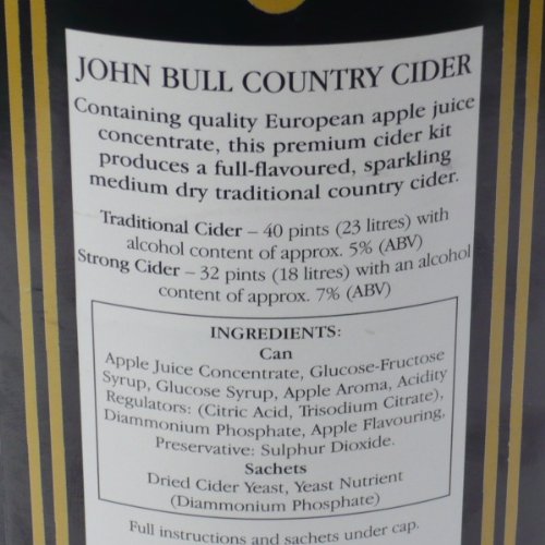 John Bull - Country Cider 1.75Kg 40 Pint Cider Kit