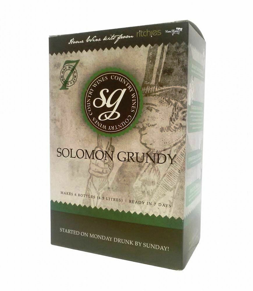 Solomon Grundy Country 6 Bottle 7 Day Wine Kit - Elderflower