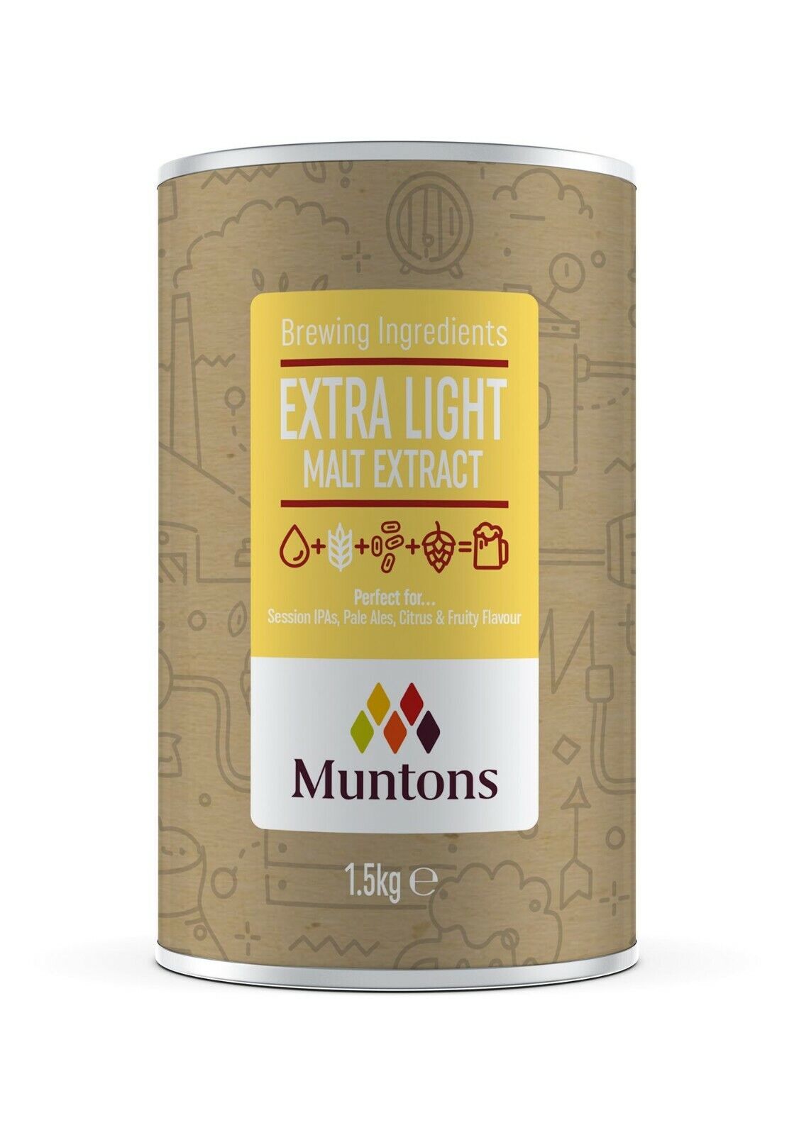 Muntons 1.5Kg Canned Malt Extract - Extra Light