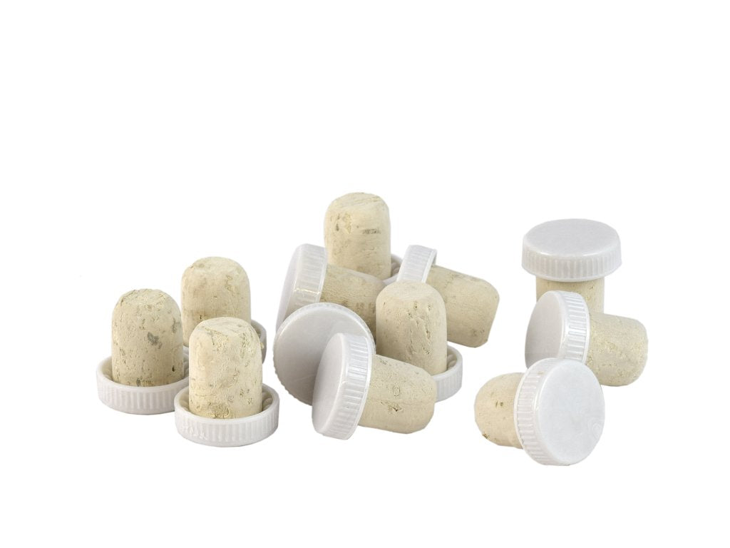 Wine Corks - White Plastic Topped Wine Corks (Pack of 30)
