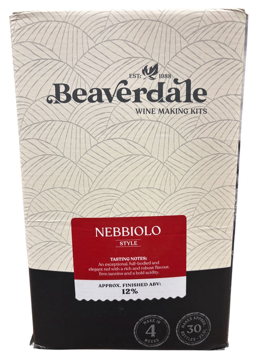 Beaverdale 30 Bottle Red Wine Kit - Nebbiola (Full Bodied Red)