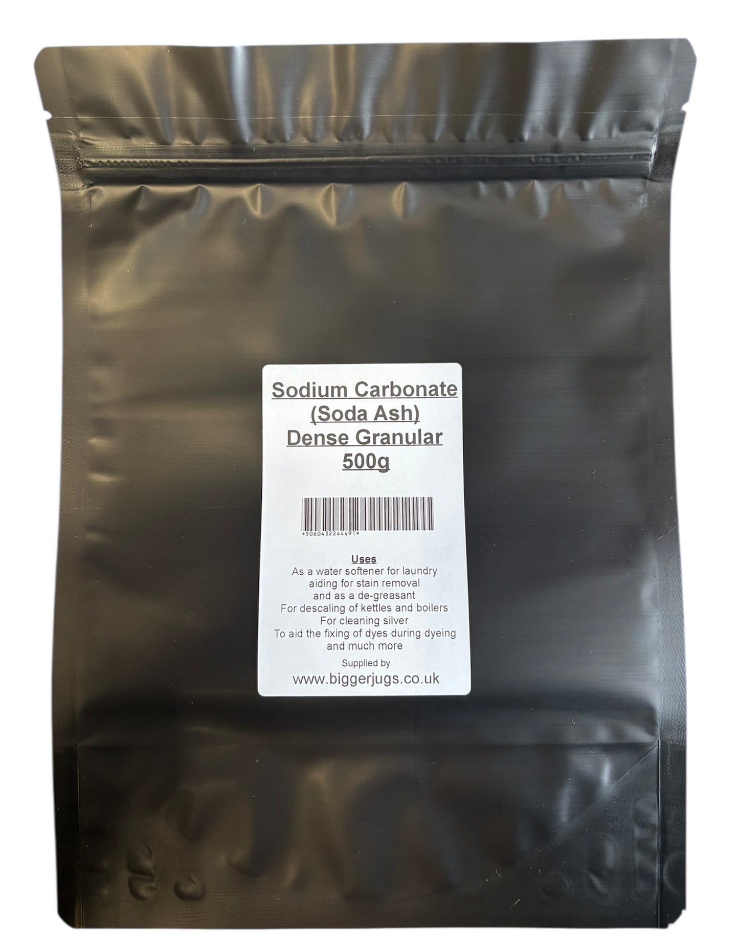 Sodium Carbonate (Soda Ash) Granular 500g Resealable Pouch - Laundry Aid Washing Soda Dye Fixer