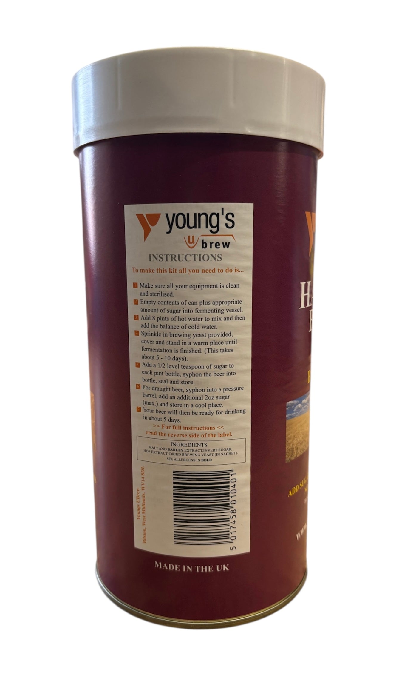 Youngs - Harvest Bitter 1.8Kg 40 Pint Beer Kit - NEW WEIGHT