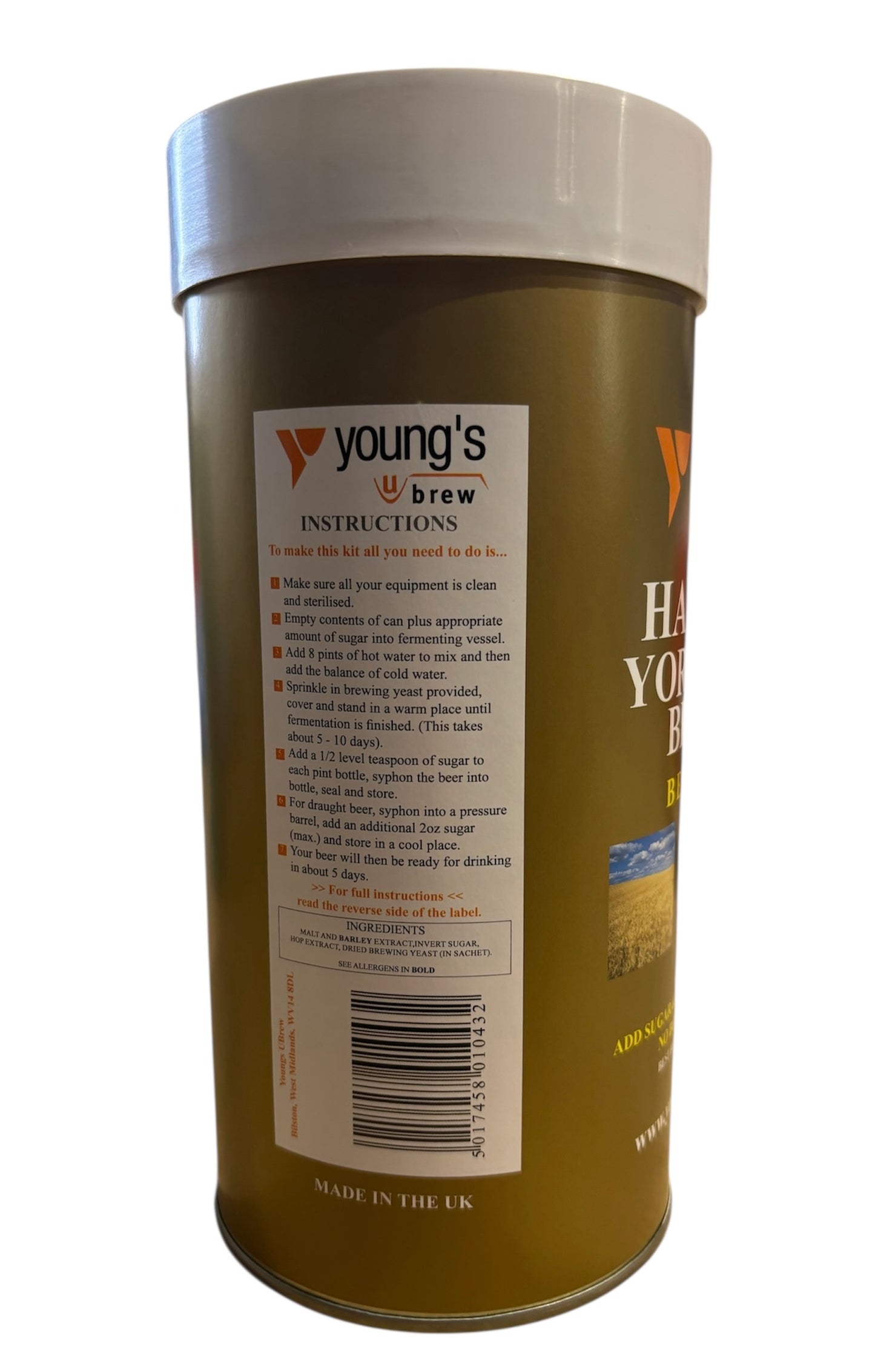 Youngs - Harvest Yorkshire Bitter 1.8Kg 40 Pint Beer Kit - NEW WEIGHT