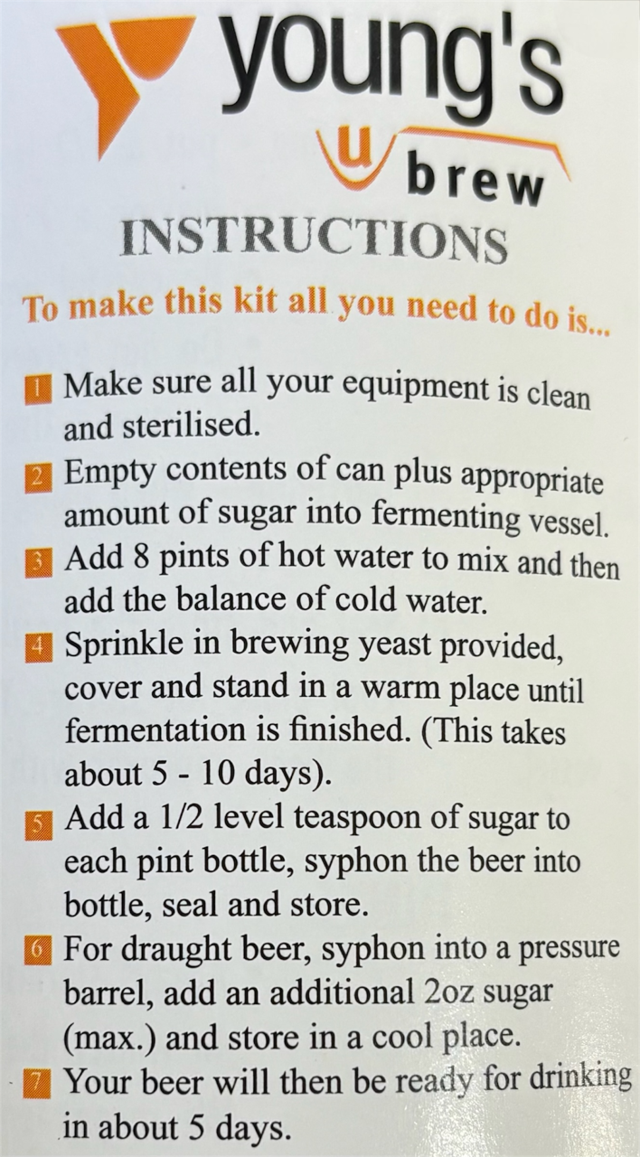 Youngs - Harvest Yorkshire Bitter 1.8Kg 40 Pint Beer Kit - NEW WEIGHT