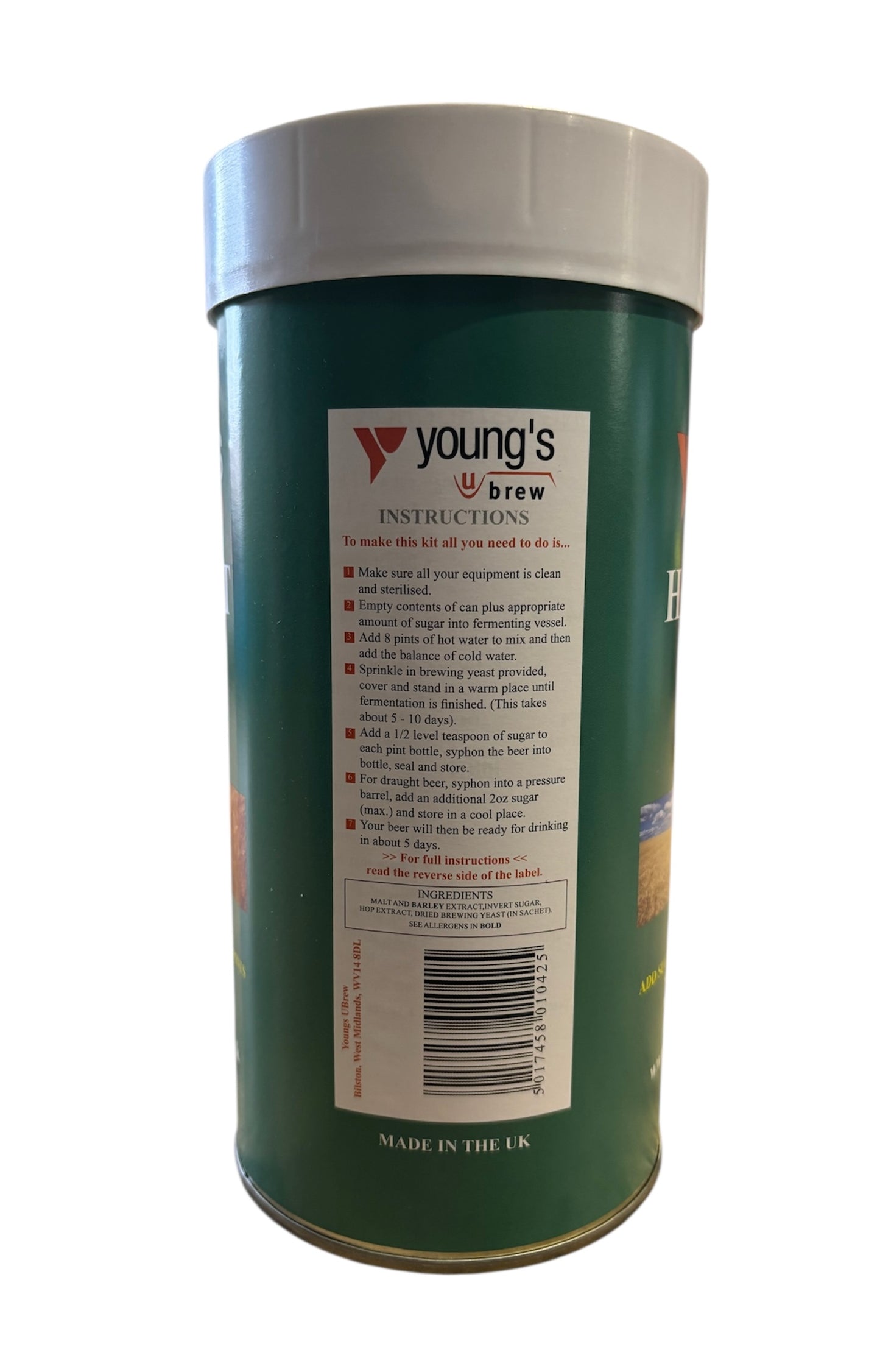 Youngs - Harvest Mild 1.8Kg 40 Pint Beer Kit - NEW WEIGHT