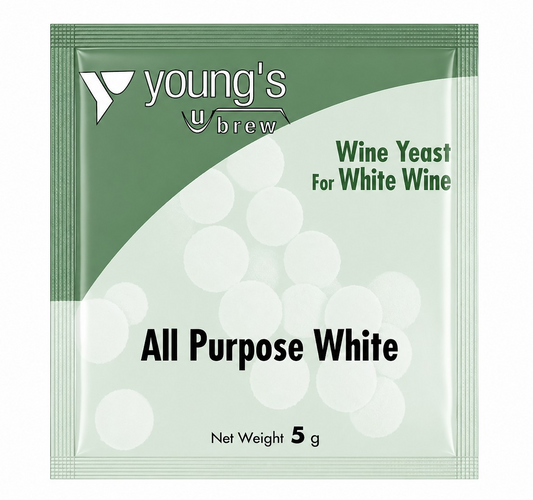Youngs All Purpose White Wine Yeast 5g Sachet