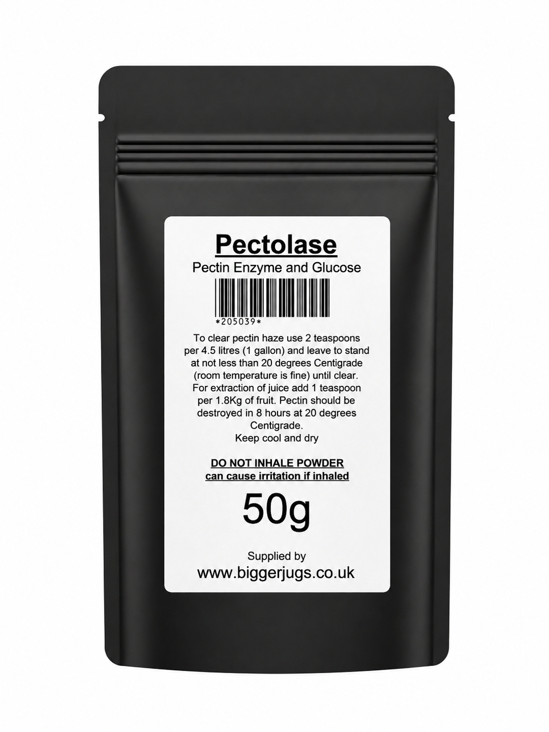 Pectolase 50g -  Supplied in Resealable Pouch - Wine Making Juice Extraction & Helps Avoid Pectin Haze