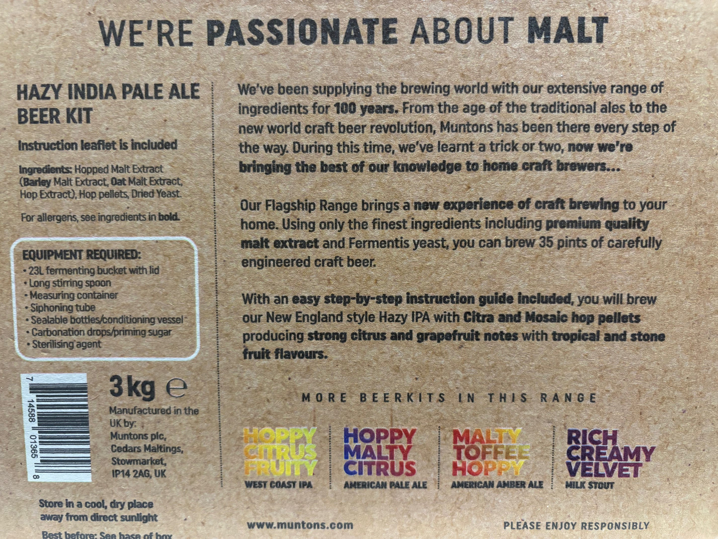 Muntons Flagship - New England Style Hazy IPA 3.0Kg Beer Kit