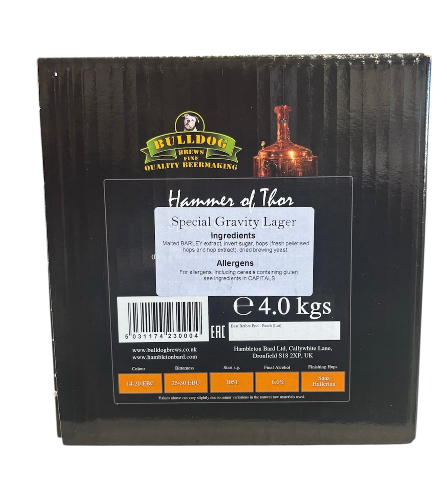 Bulldog Brews - Hammer of Thor Special Gravity Lager 4.0Kg Beer Kit
