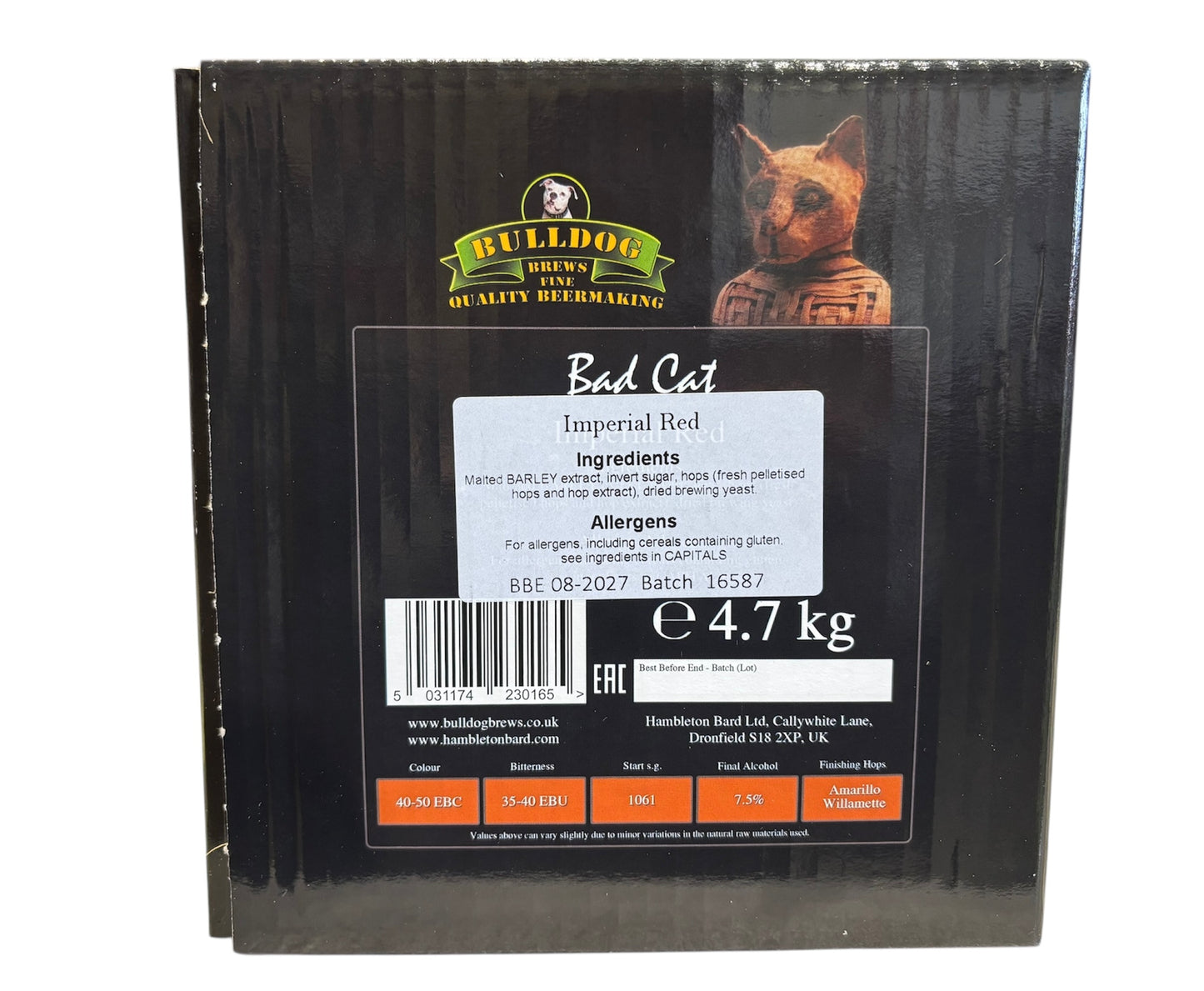 Bulldog Brews - Bad Cat Imperial Red 4.7Kg Beer Kit