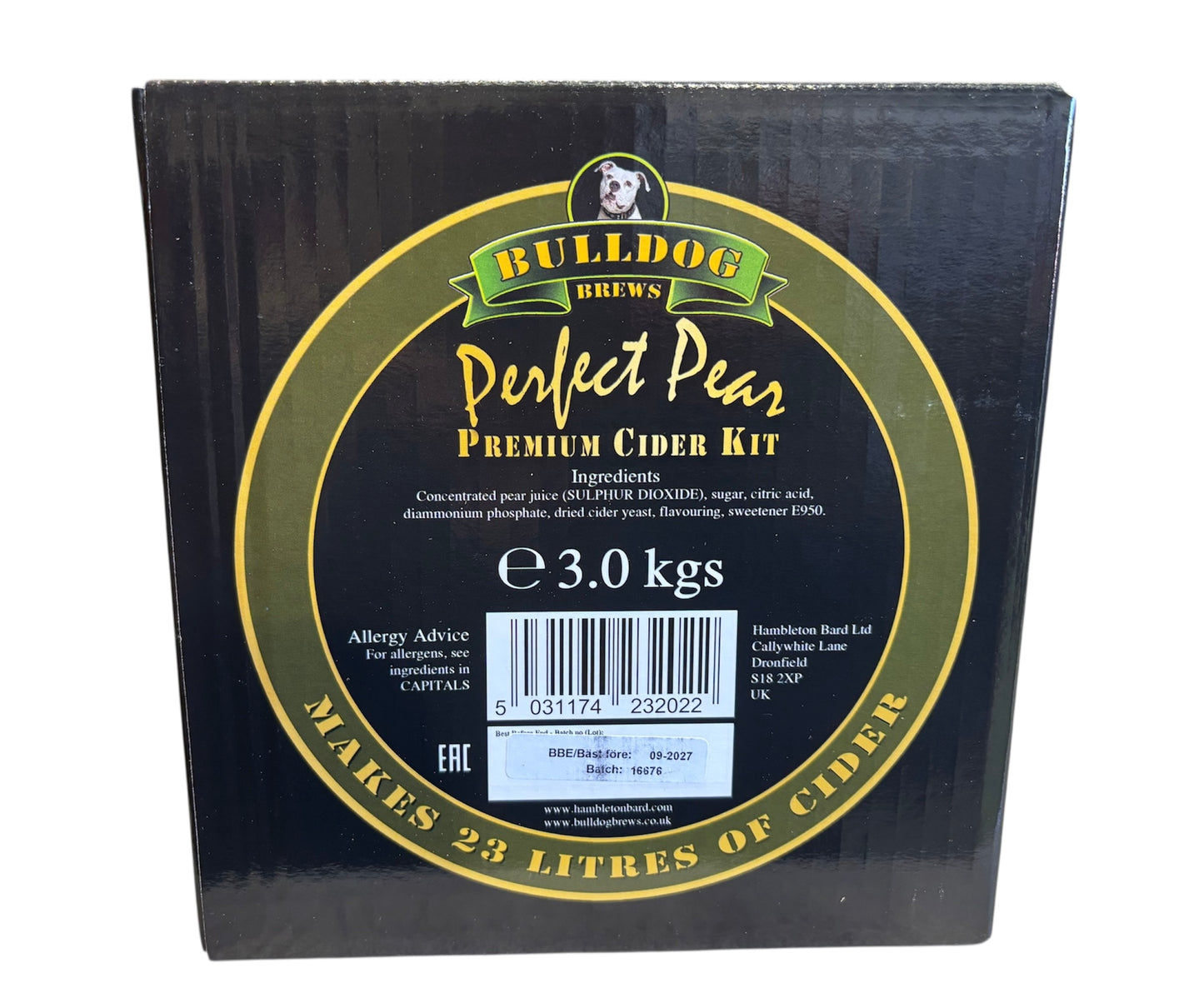 Bulldog Brews - Perfect Pear 3.0Kg Cider Kit
