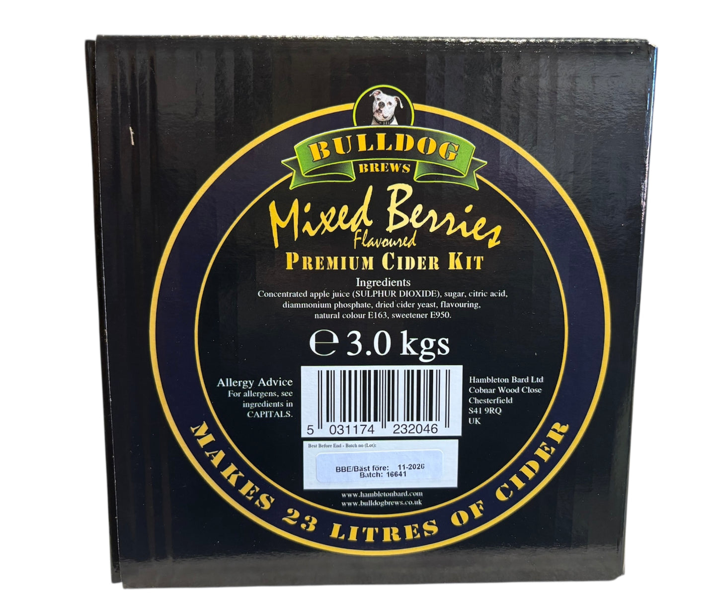 Bulldog Brews - Mixed Berries Flavoured 3.0Kg Cider Kit