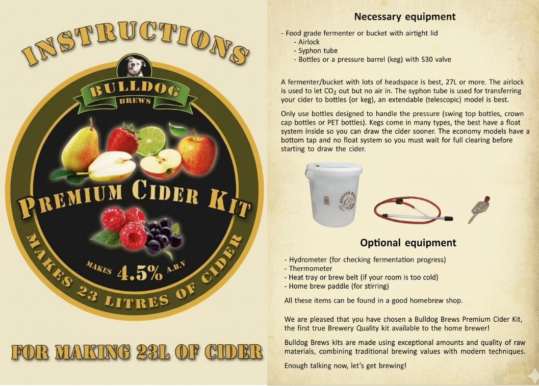 Bulldog Brews - Toffee Apple Flavoured 3.0Kg Cider Kit
