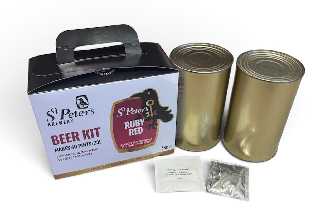 St Peters Brewery - Ruby Red Ale 3Kg 40 Pint Beer Kit