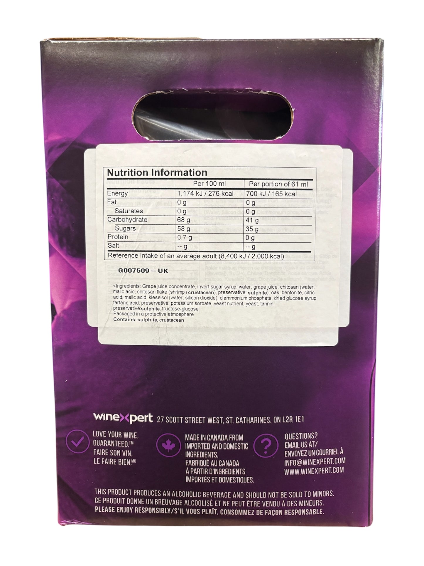 Winexpert Classic 30 Bottle White Wine Kit - Californian Chardonnay