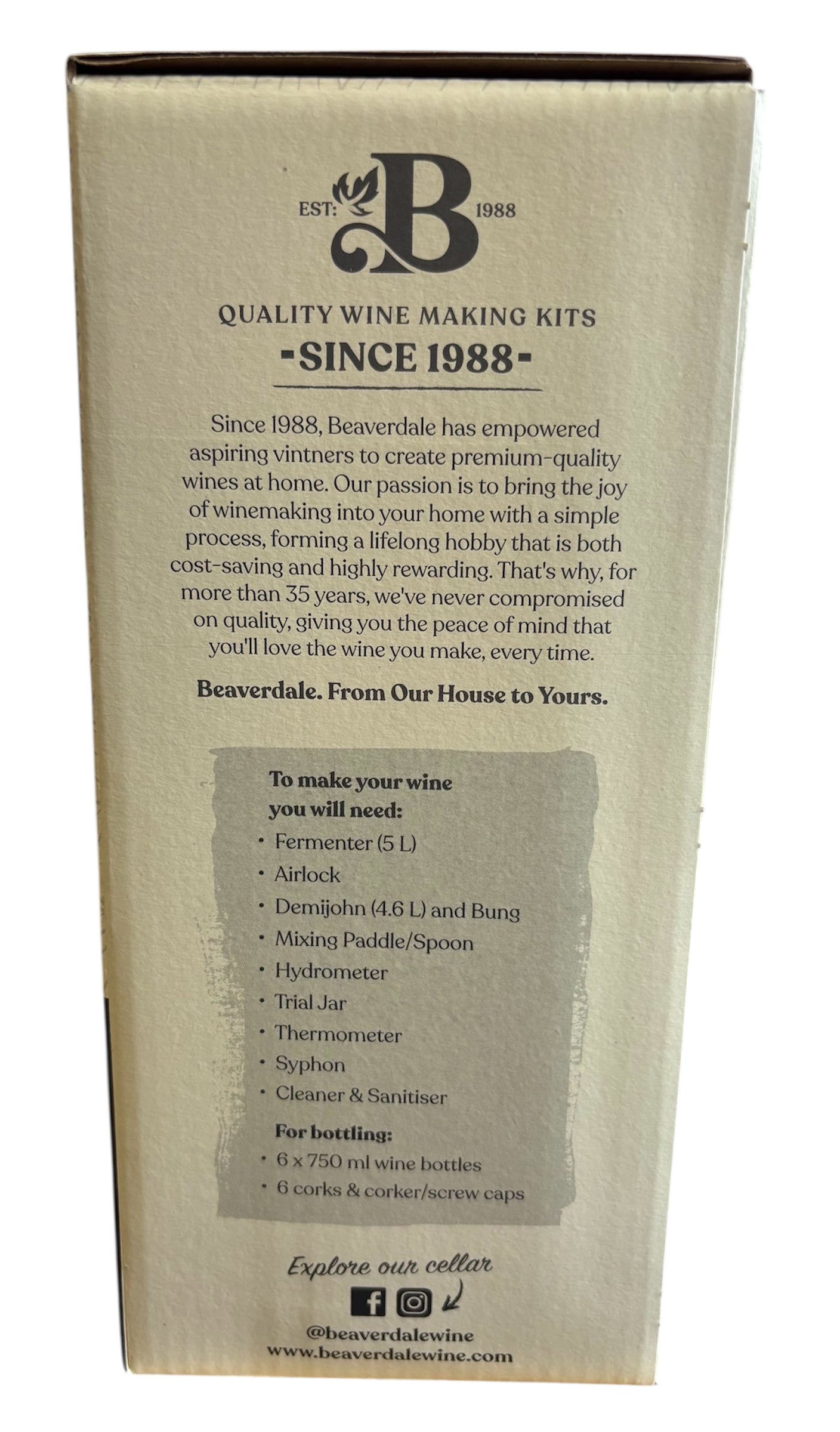 Beaverdale 6 Bottle Red Wine Kit - Cabernet Sauvignon