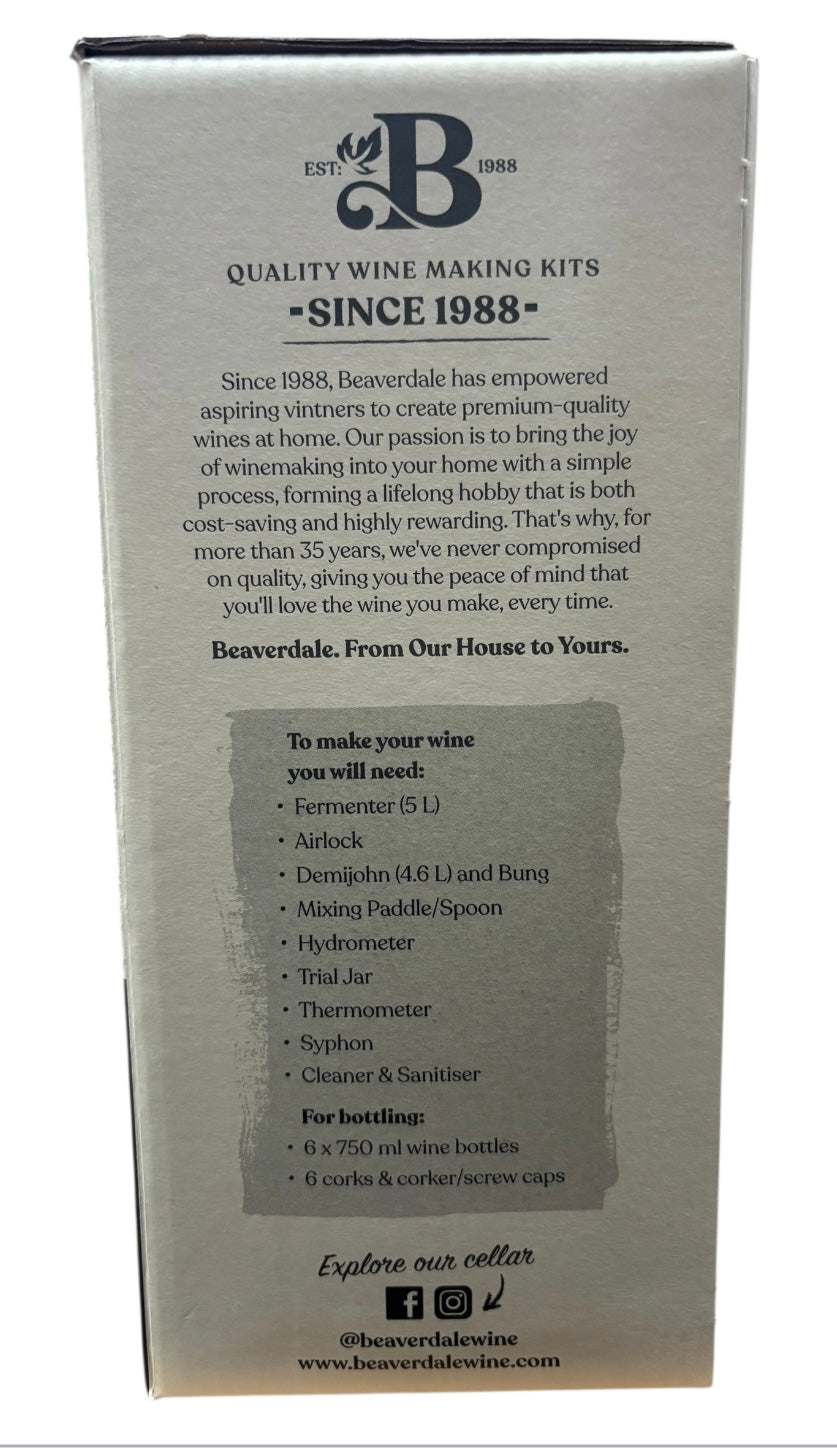 Beaverdale 6 Bottle White Wine Kit - Pinot Grigio