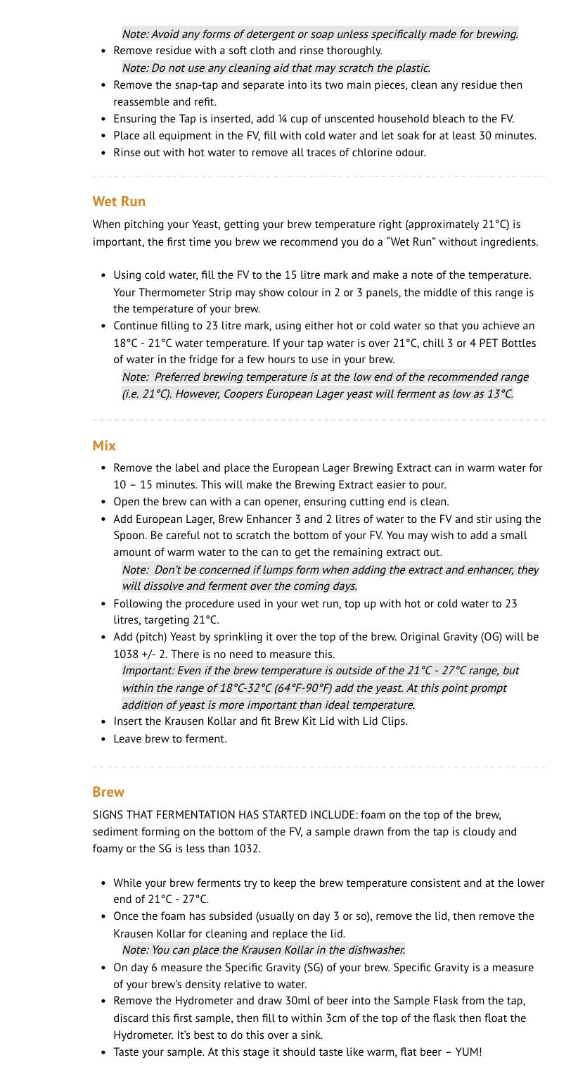 Coopers - European Lager 1.7Kg 40 Pint Beer Kit