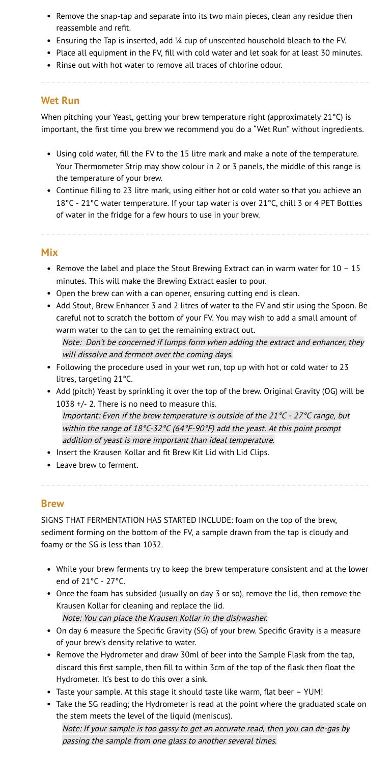 Coopers - Stout 1.7Kg 40 Pint Beer Kit