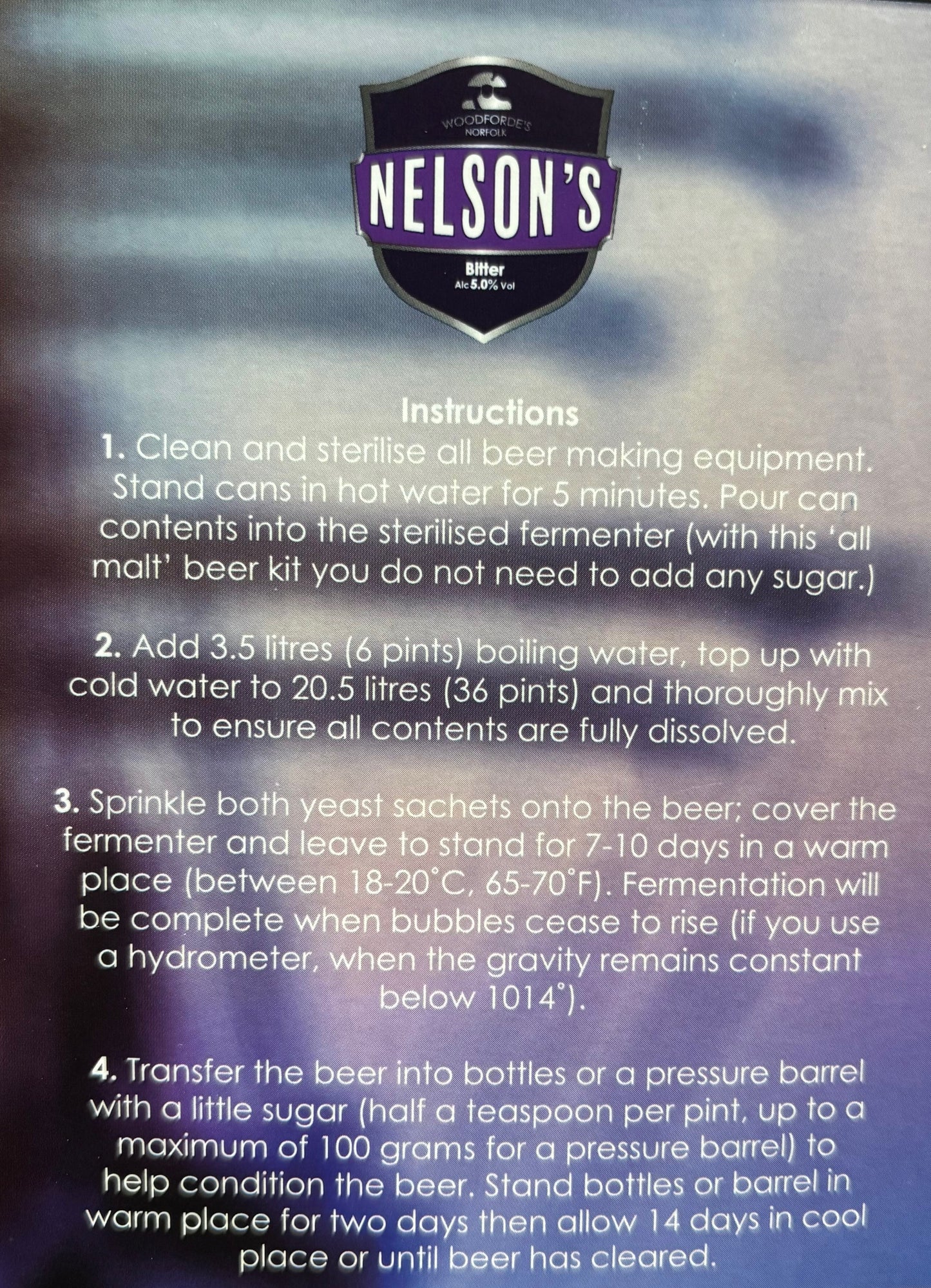 Woodfordes - Nelsons Revenge Strong Bitter 3Kg 36 Pint Beer Kit