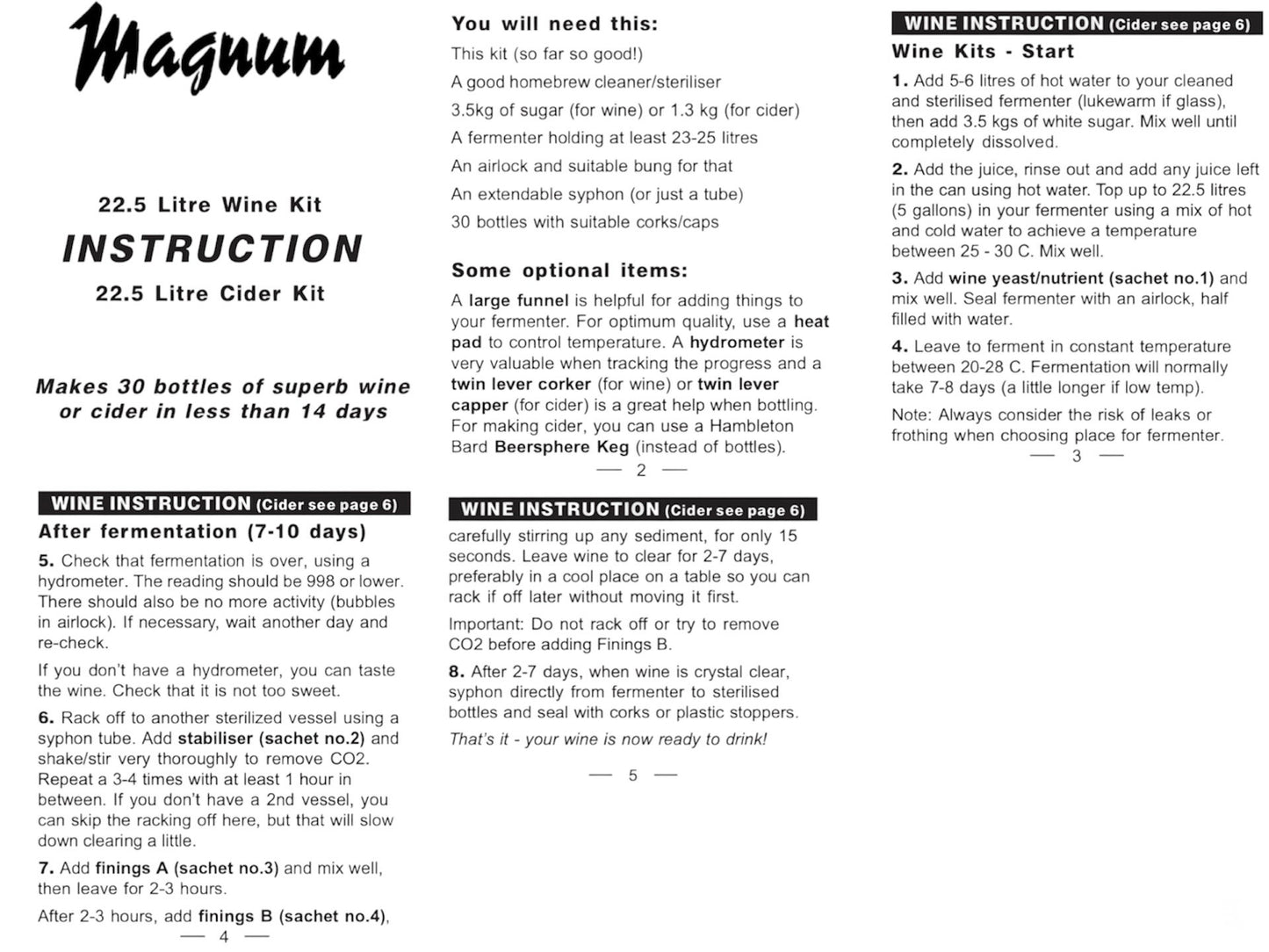 Magnum Medium Dry Rose 30 Bottle Wine Kit