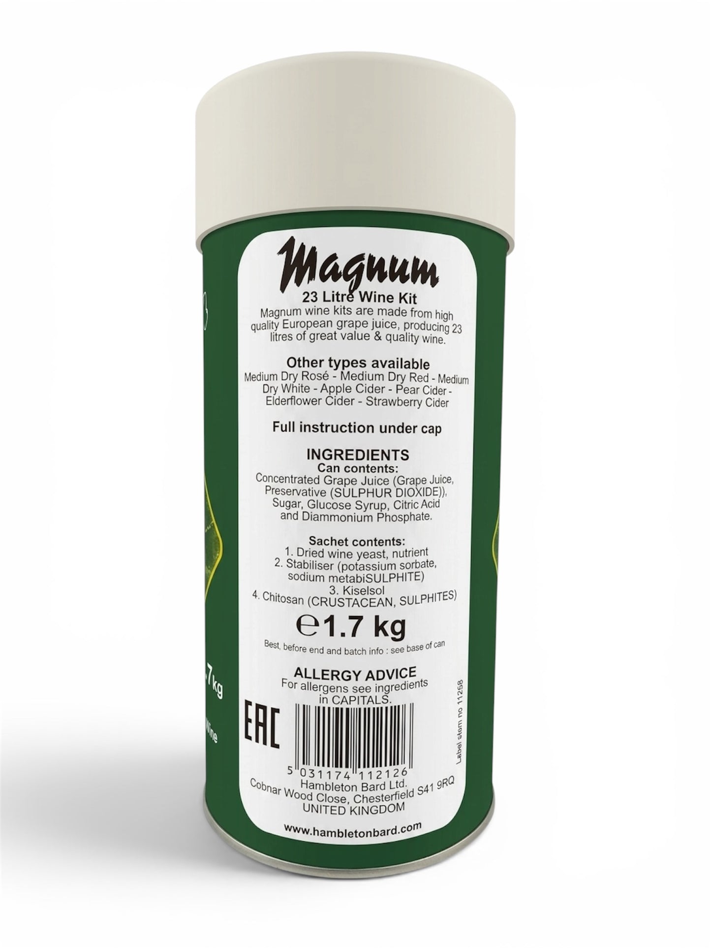 Magnum Pinot Grigio 30 Bottle White Wine Kit
