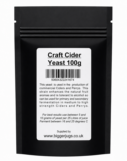 Craft Cider Yeast 100g - Supplied in Resealable Pouch - For Rapid Clean Fermentation of All Types of Cider & Perrys
