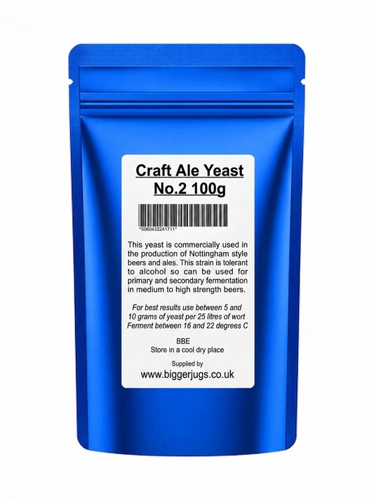 Blue Packet No.2 Craft Ale Yeast 100g - Supplied in Resealable Pouch