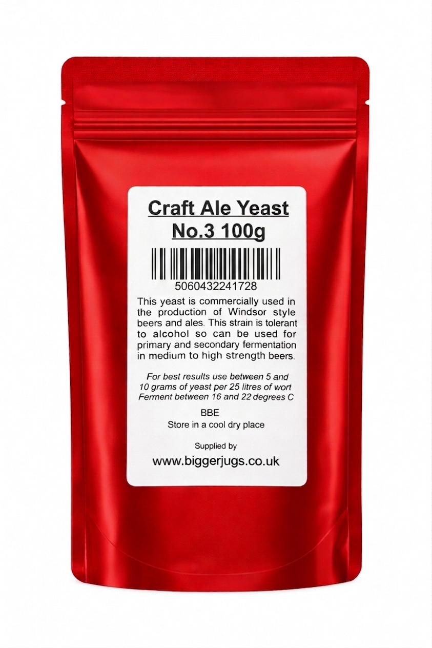 Red Packet No.3 Craft Ale Yeast 100g - Supplied in Resealable Pouch