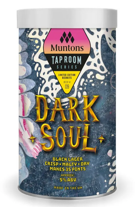Muntons Tap Room - Dark Soul Black Lager 1.5kg 35 Pint Beer Kit